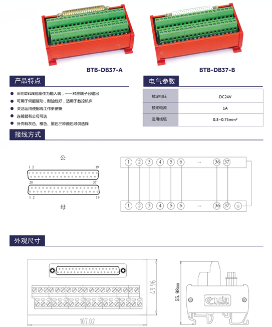 DSUB端口转接模块