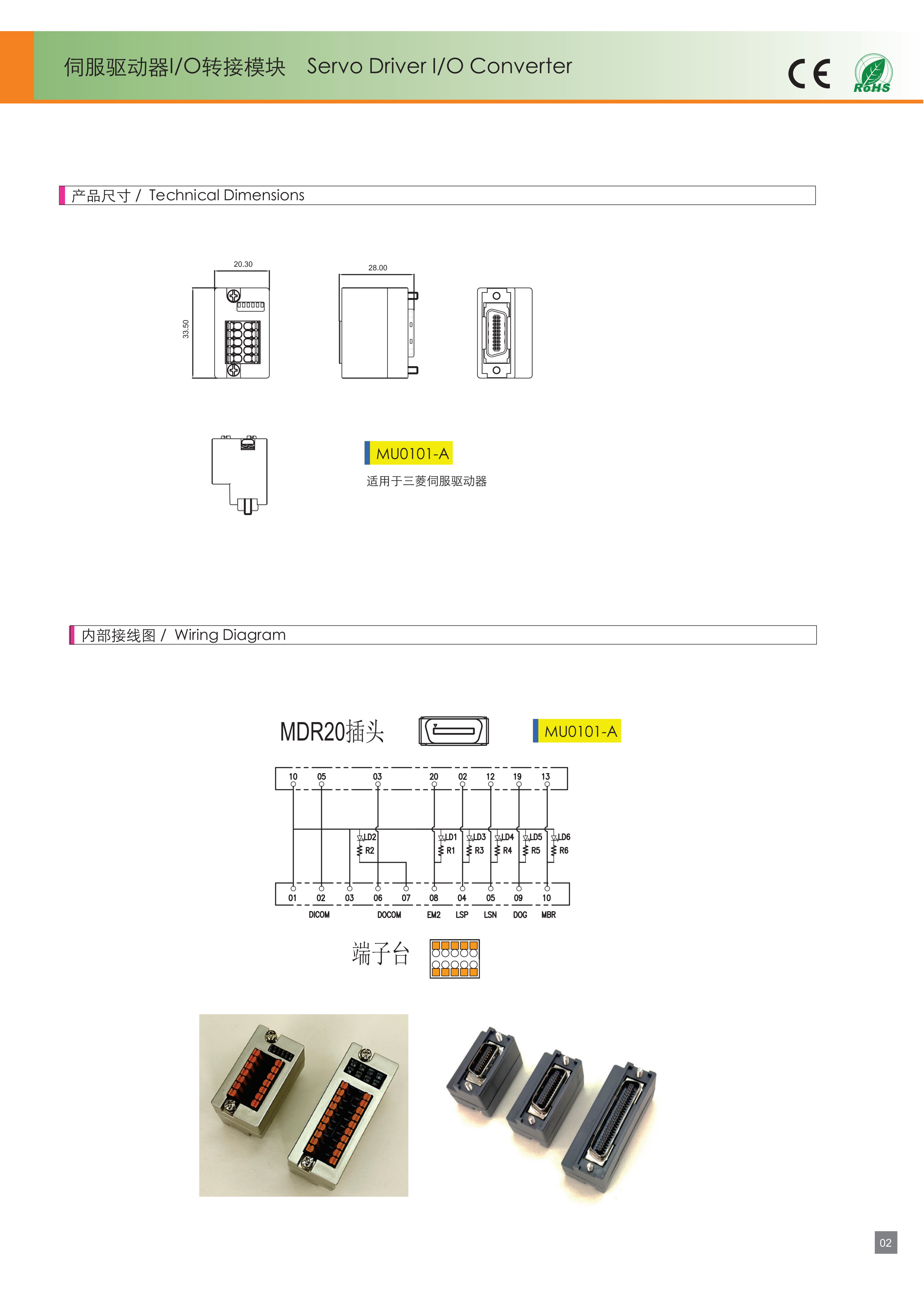 伺服接口连接器
